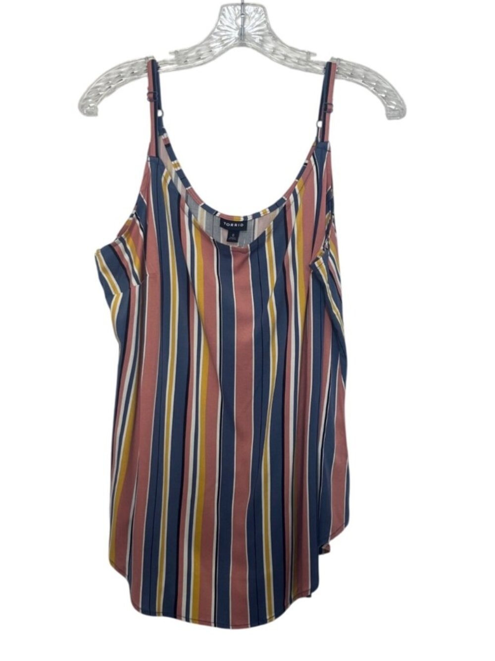 Torrid Striped Cami Tank Top Size Large 0 Multicolor New Adjustable Straps